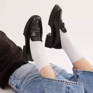 Coach Leah Platform Leather Loafers